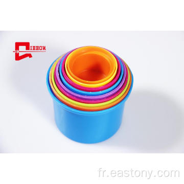 Jeu éducatif 9 tasses de différentes couleurs